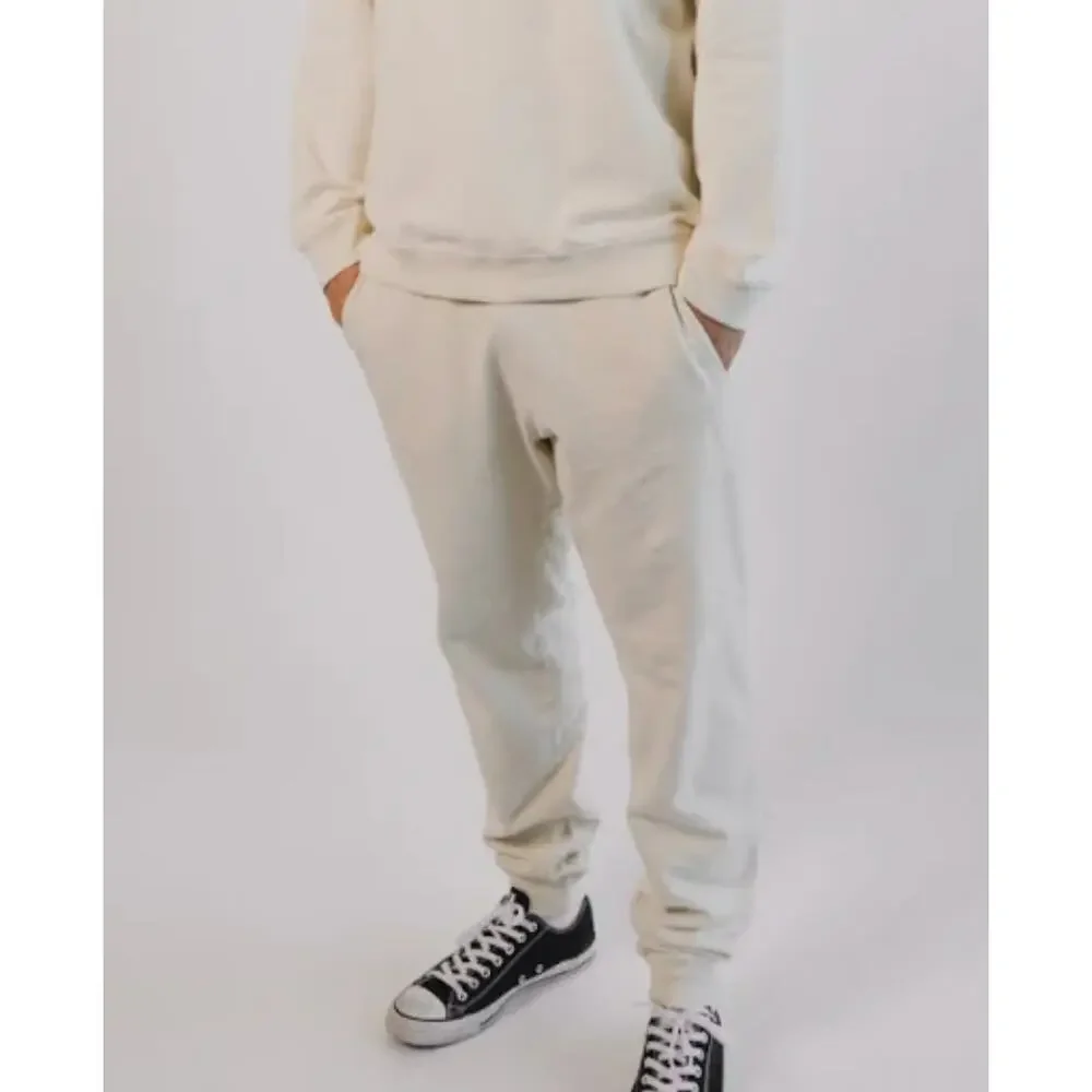 Fore All 100 % Jogger Pocket Sweat Pant Made in USA Cream Size Extra Large NEW